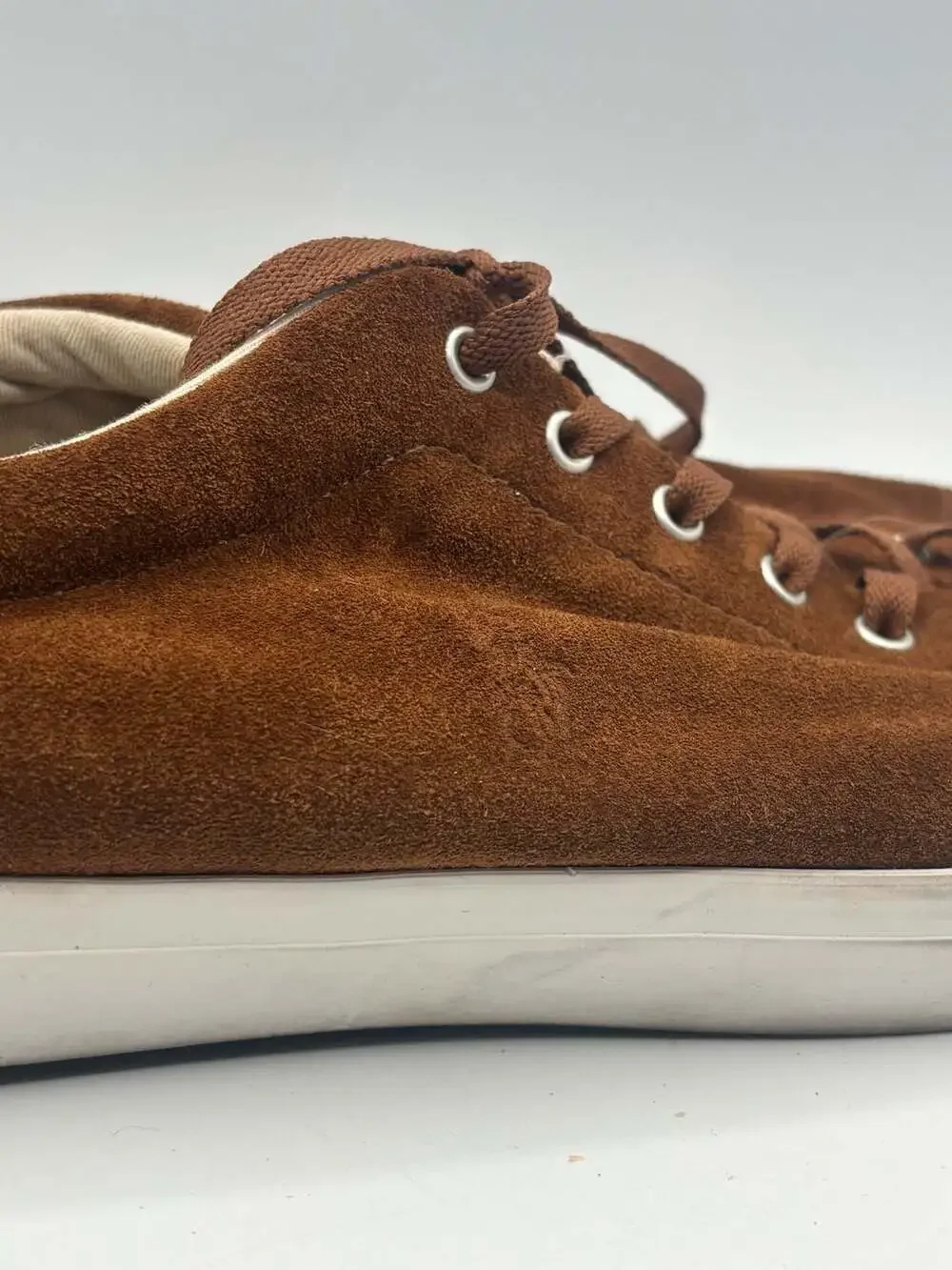 Polo Ralph Lauren Longwood Brown Suede Sneaker Shoes Size 15D - See Notes
